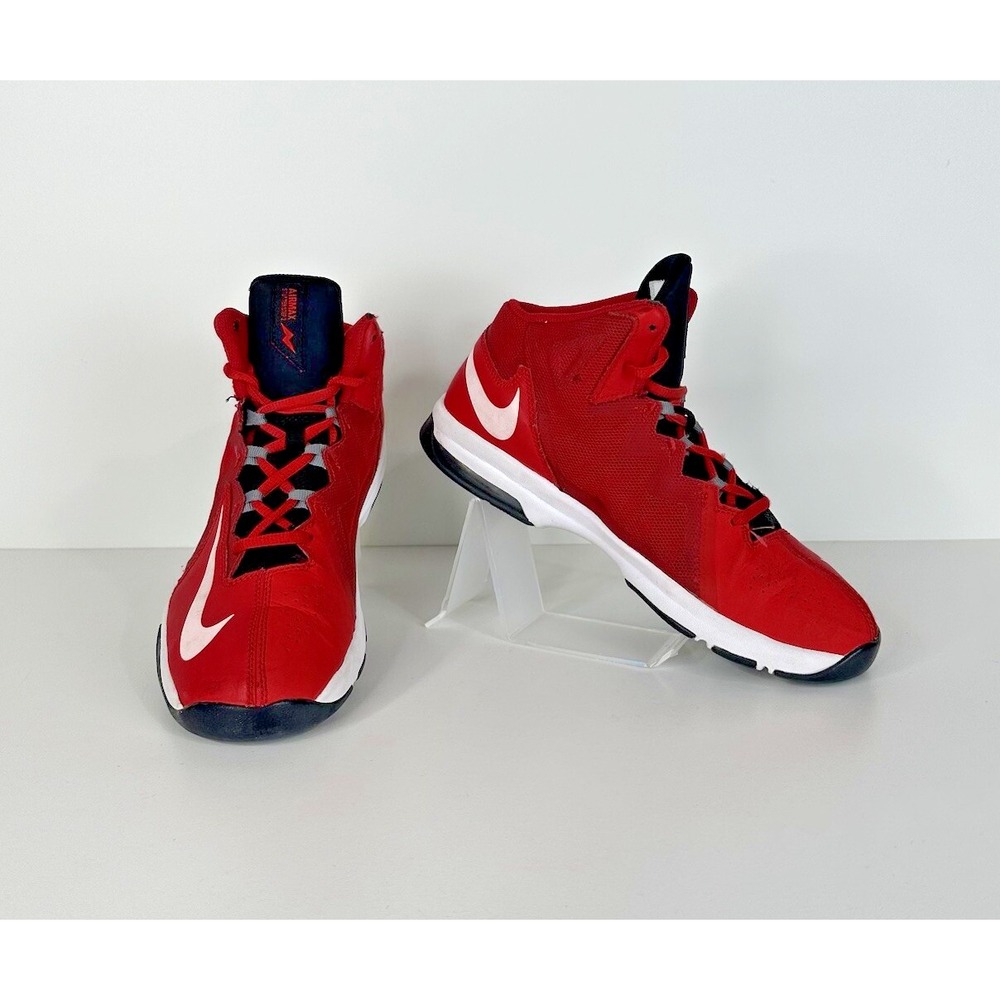 Nike Air Max Stutter Step 2 Kids Basketball Shoes Red White 653754-600 Boys 6Y